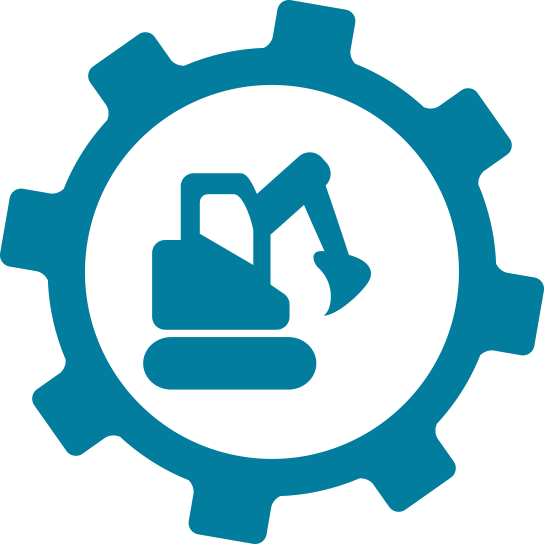 Icon mit Abbildung eines Baggers